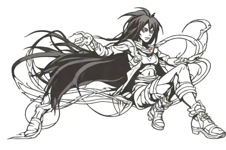 Yoruichi Shihon from the anime Bleach tattoo design idea
