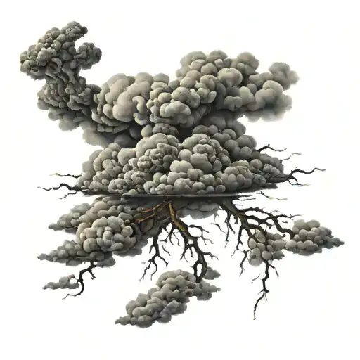 black storm clouds tattoo design idea