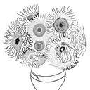 van gogh sunflowers tattoo design idea