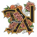 letter fuck cancer tattoo design idea