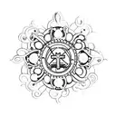 rosary religion tattoo design idea