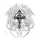 rosary religion tattoo design idea