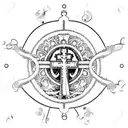 rosary religion tattoo design idea