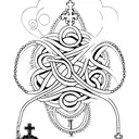 rosary religion tattoo design idea