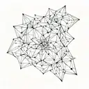 close up geometric flower petals tattoo design idea