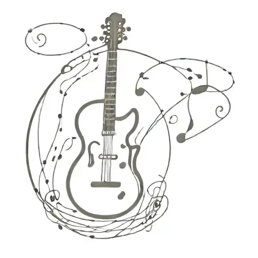 music, life line tattoo design idea
