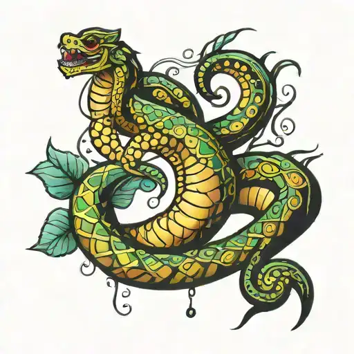 Zodiac sign Aquarius, year of the snake, medicine anesthesiology tattoo design idea