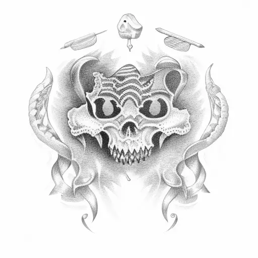 tooth and word "murcia" tattoo design idea