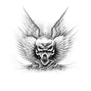 archangel kill devil tattoo design idea