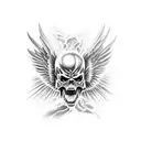 archangel kill devil tattoo design idea