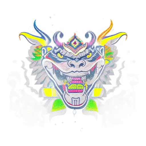 Mix of a Barong and Kalimata tattoo design idea