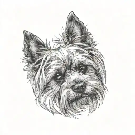 a yorkshire terrier tattoo design idea