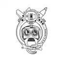 retro Kaugummiautomat tattoo design idea