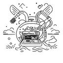 retro Kaugummiautomat tattoo design idea