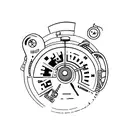 retro Kaugummiautomat tattoo design idea