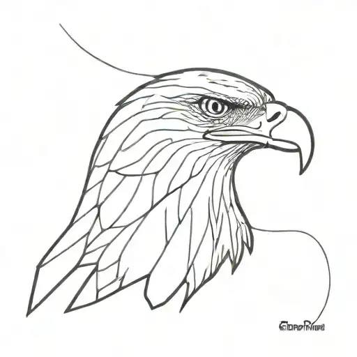eagle looks like stingray tattoo design idea