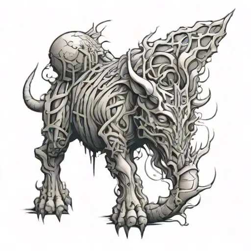 lines of ethernal darkness fool you tattoo design idea