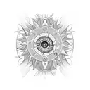 sunbeam tattoo design idea