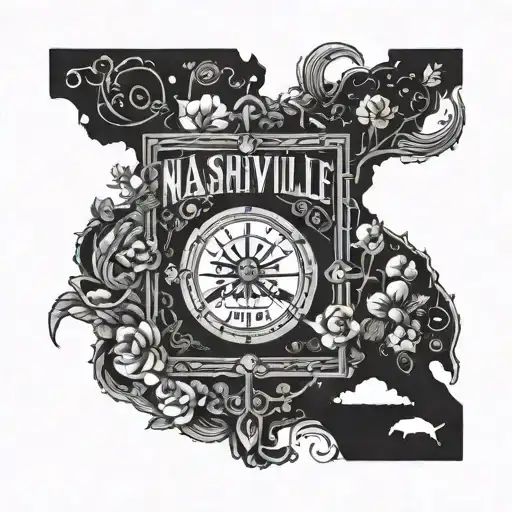 That sounds like a great idea! You could use the outline of Tennessee and fill it with symbols from Nashville and Knoxvi tattoo design idea