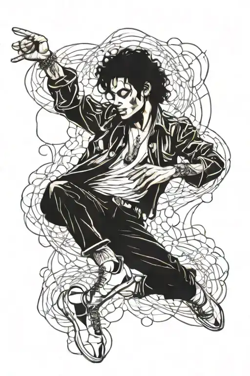 Michael Jackson performing his iconic dance tattoo design idea