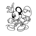 tiny Mickey mouse tattoo design idea
