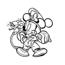 tiny Mickey mouse tattoo design idea