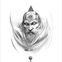 tarot Cards, the fool on hos Journey tattoo design idea