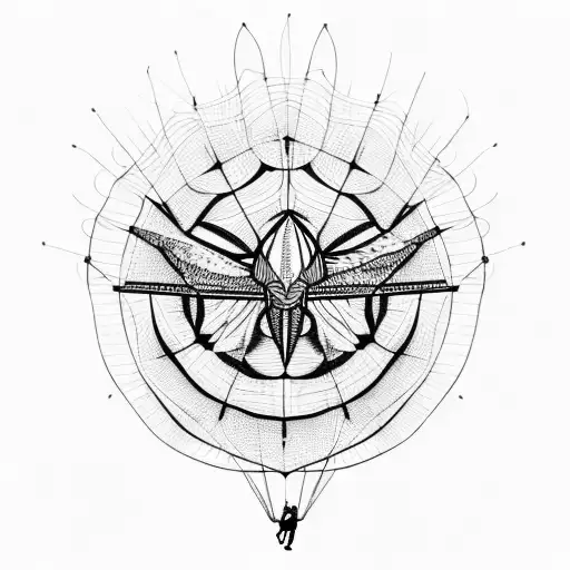 paragliding tattoo design idea