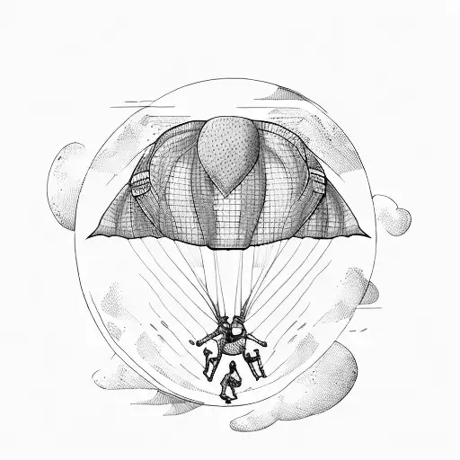 paraglider  tattoo design idea