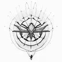 paragliding tattoo design idea