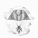 paraglider  tattoo design idea