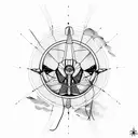 paraglider  tattoo design idea