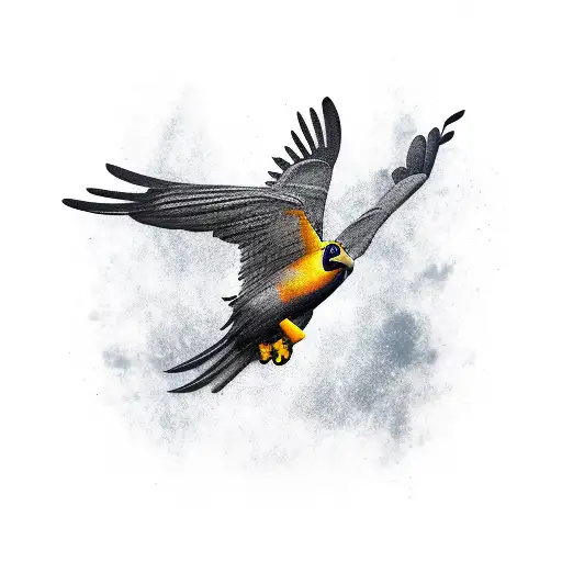 Condor with wings open tattoo design idea
