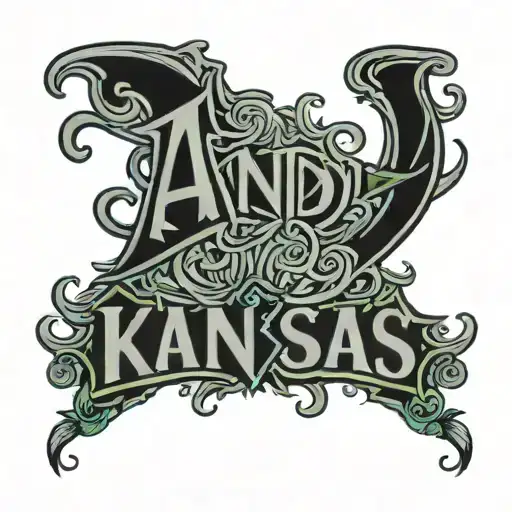 text saying Andy in Kansas tattoo design idea
