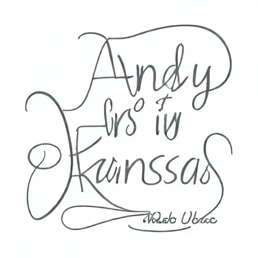 text saying Andy in Kansas tattoo design idea