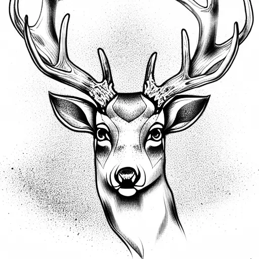 deer tattoo design idea