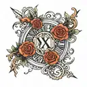 Roman Numeral April 25th 2023 tattoo design idea