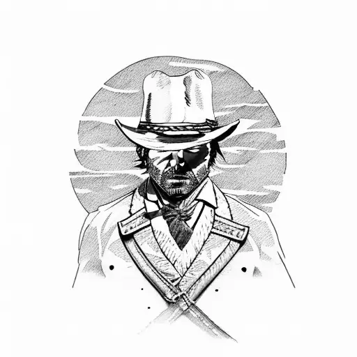Red Dead Redemption 2 inspired tattoo tattoo design idea