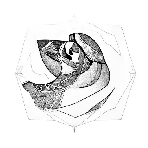 puffin tattoo design idea
