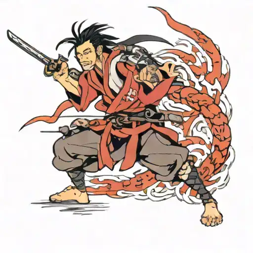 Guts Beserk x Vagabond Miyamoto Musashi tattoo design idea