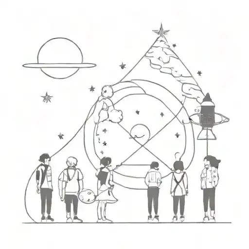 BTS and astronomy  tattoo design idea