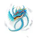 blue dragon tattoo design idea