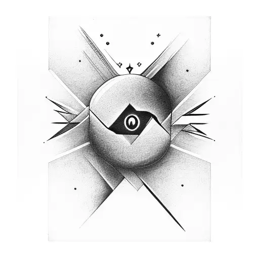Symbolic representation of the concept of duality in philosophy tattoo design idea