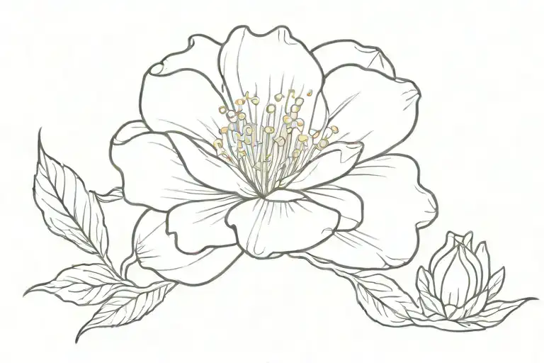 june birth flower blooming tattoo design idea
