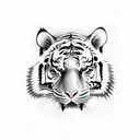 hunting tiger tattoo design idea
