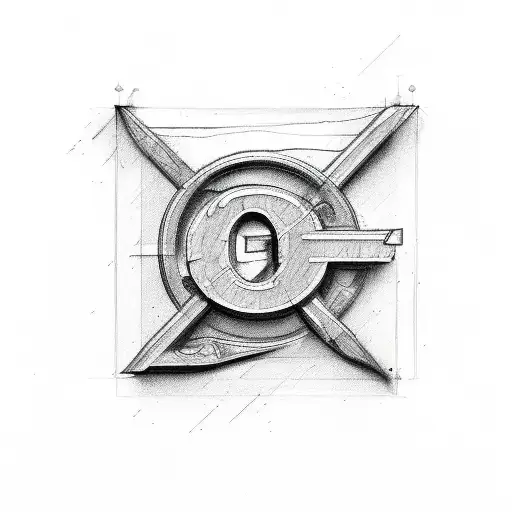 letters G and V tattoo design idea