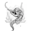 letters G and V tattoo design idea