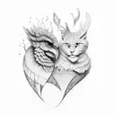 letters G and V tattoo design idea