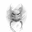 letters G and V tattoo design idea