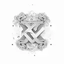 letters G and V tattoo design idea